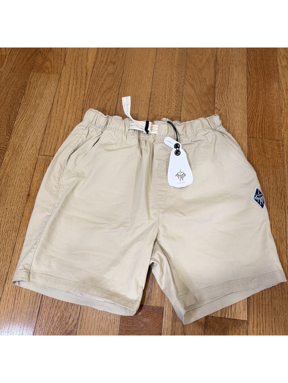 Size Small Men’s PRANA Mojave Short Cliffside Khaki Organic Cotton Belted NWT